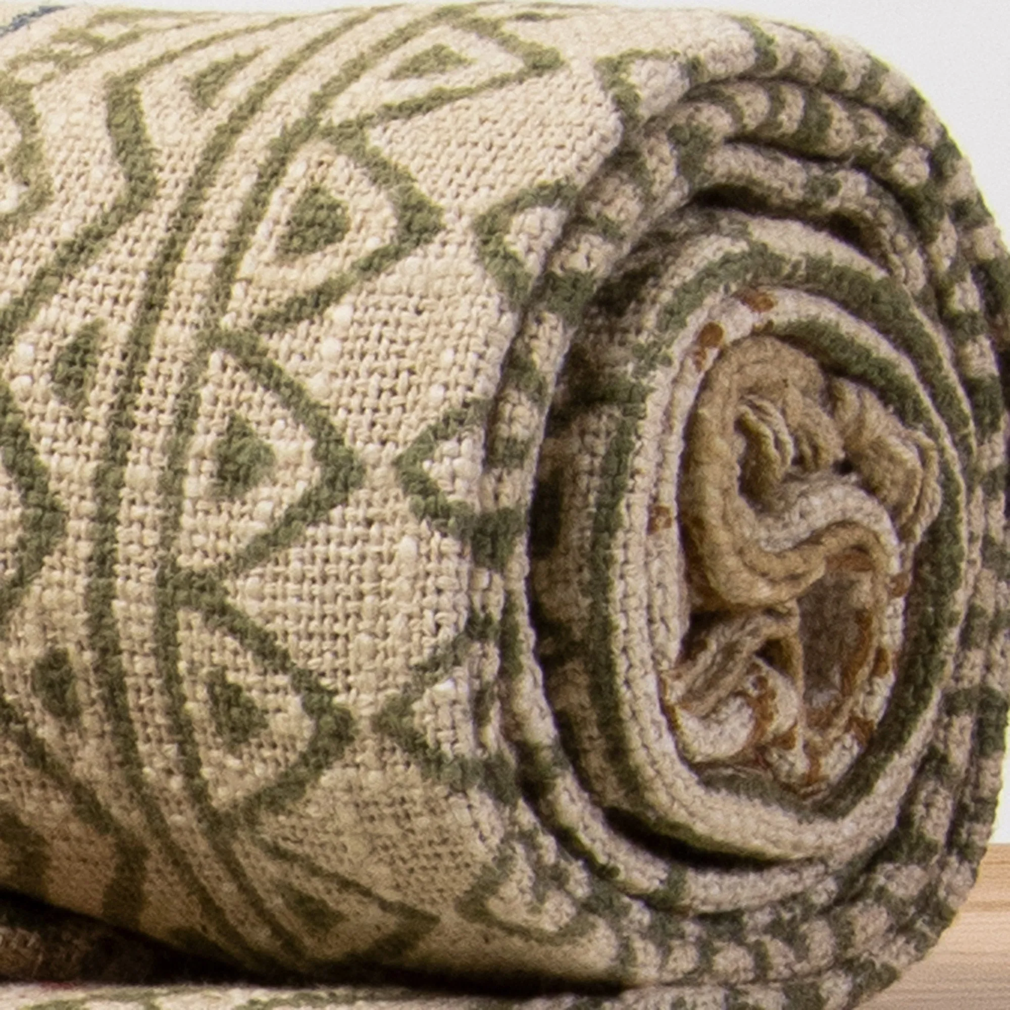Soft Block Print Cotton Throw Blanket For Home Decor