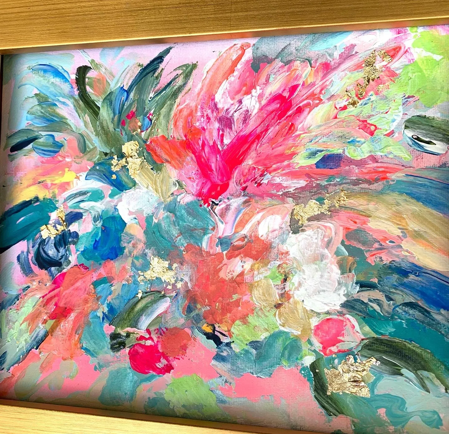 SOLD Thick Paint "Pink Petals"