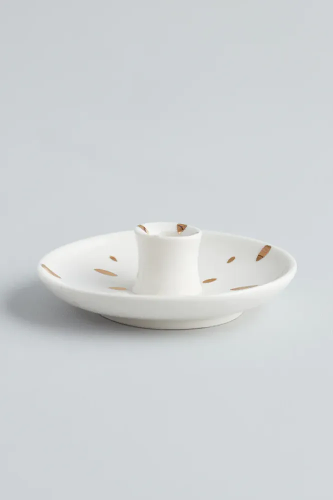 St. Eval Mini Gold Brushmark Candle Holder