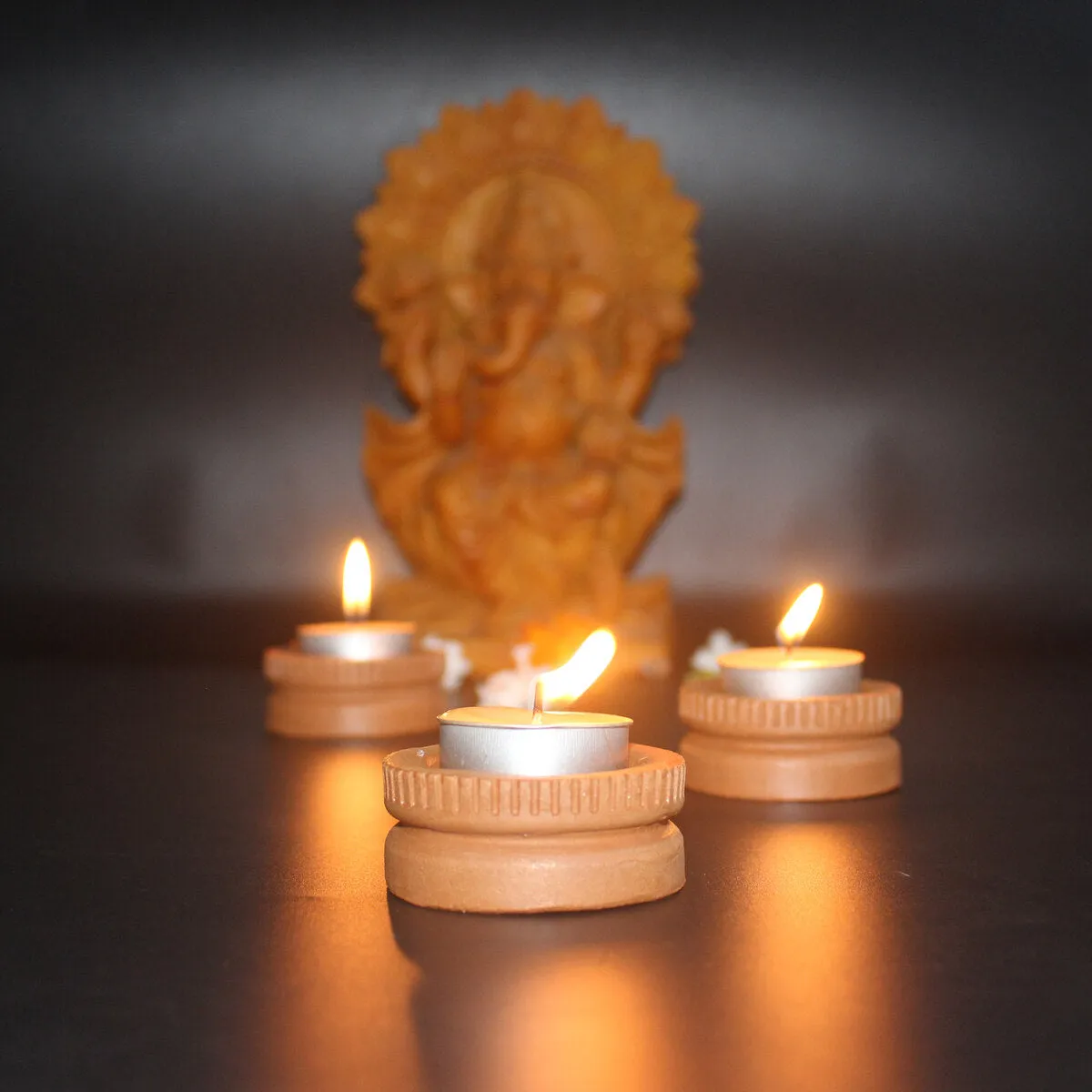 Tab Tech Candle Holder- Set of 6 with 6 Free Soywax Tealights