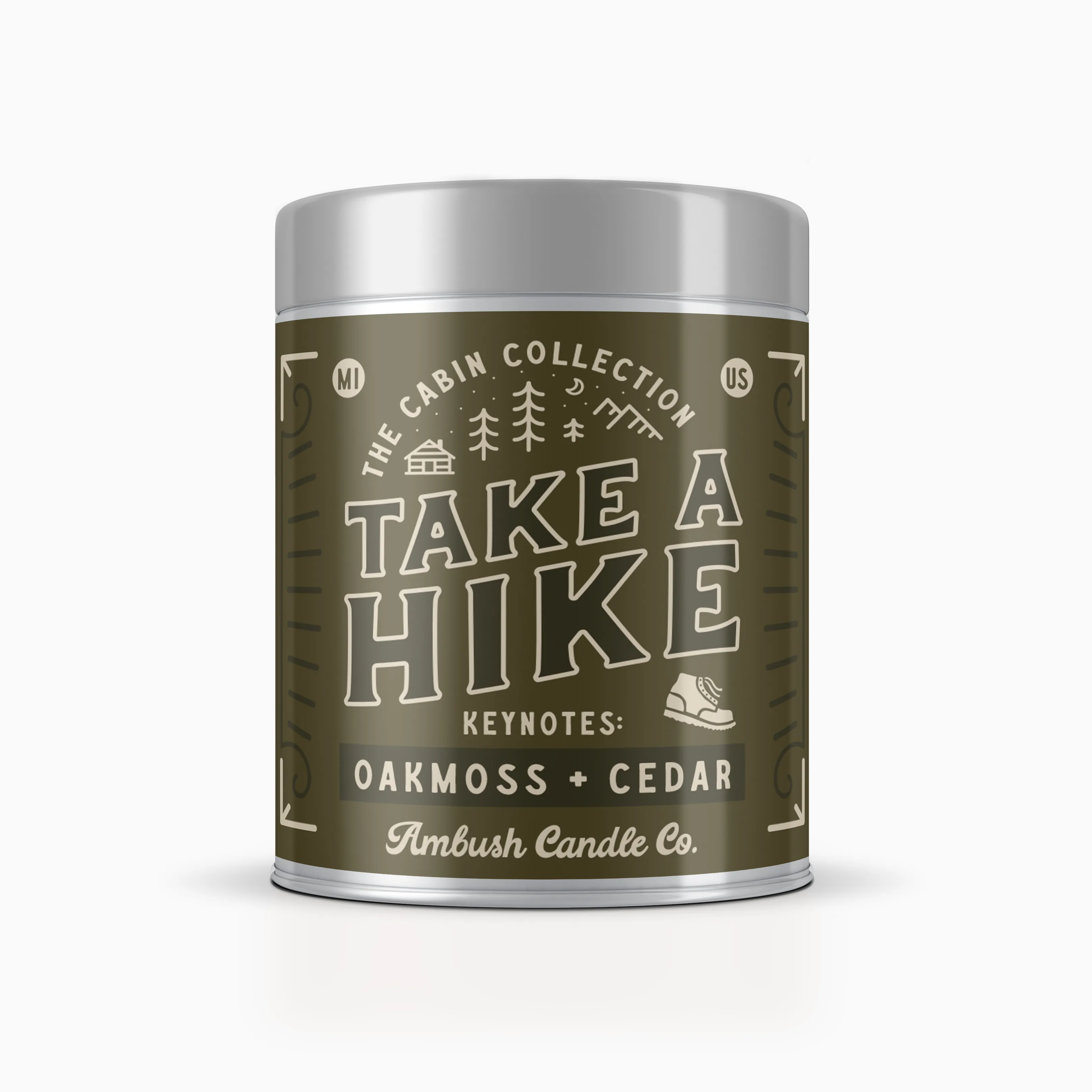 Take A Hike | Oakmoss   Cedar 14oz Soy Candle