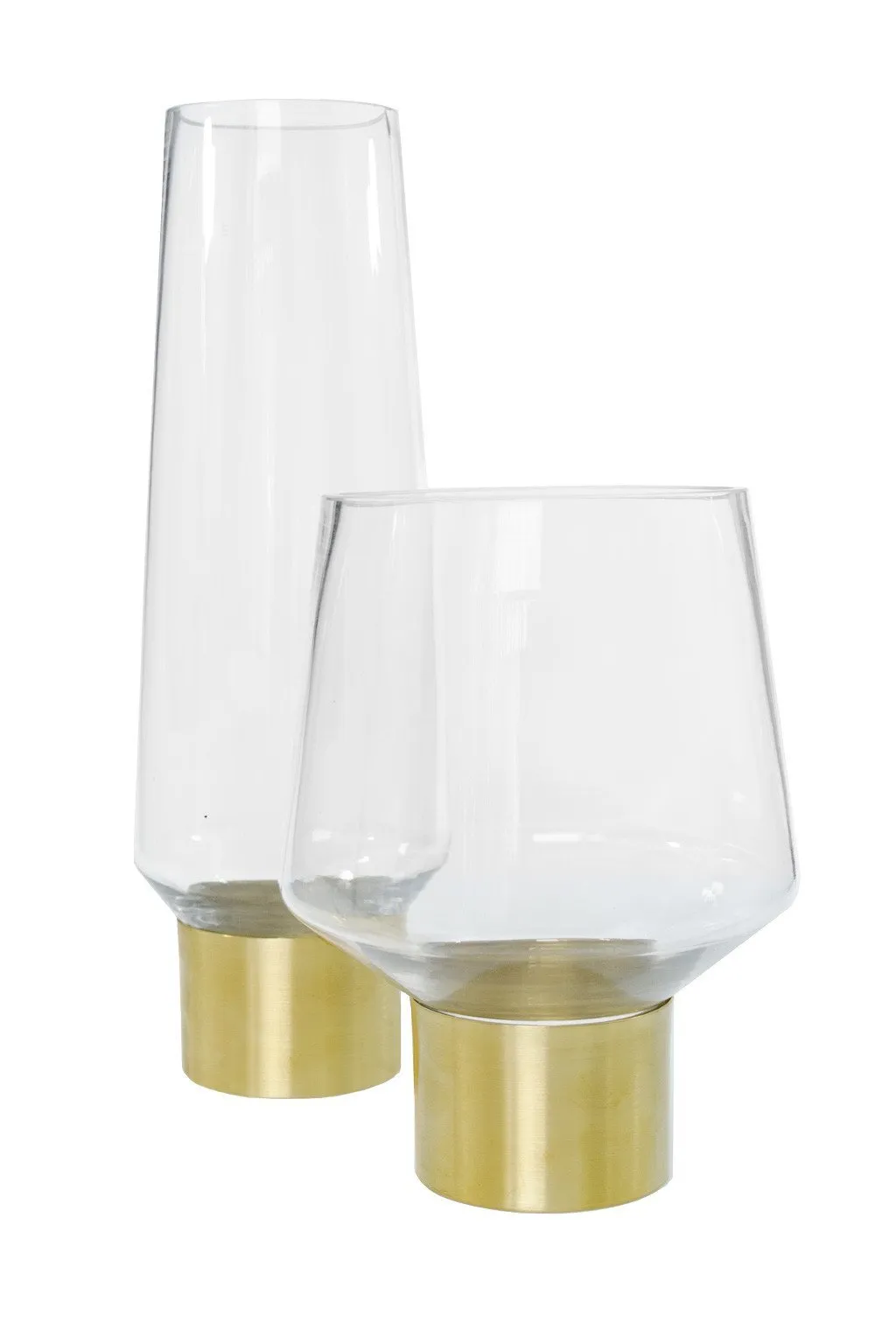 Tall Brass Cuff Vase