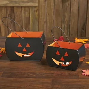 Tealight Holders Trick Or Treat Black Set of 2