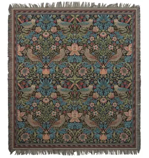 The Strawberry Thief by William Morris European Throw by William Morris