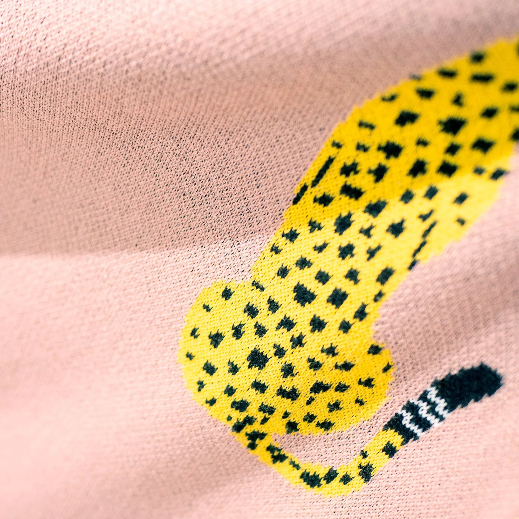 Throw / Blanket - Knitted Cheetah Pink