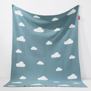 Throw / Blanket - Knitted Cloud Blue