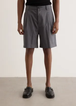 Tropical Wool Pleat Shorts