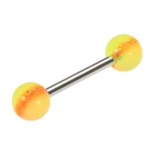UV Sparkle Yellow Tongue Ring