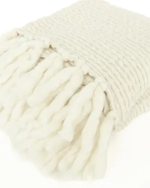 Verbier Chunky Throw Cream - 1 LEFT