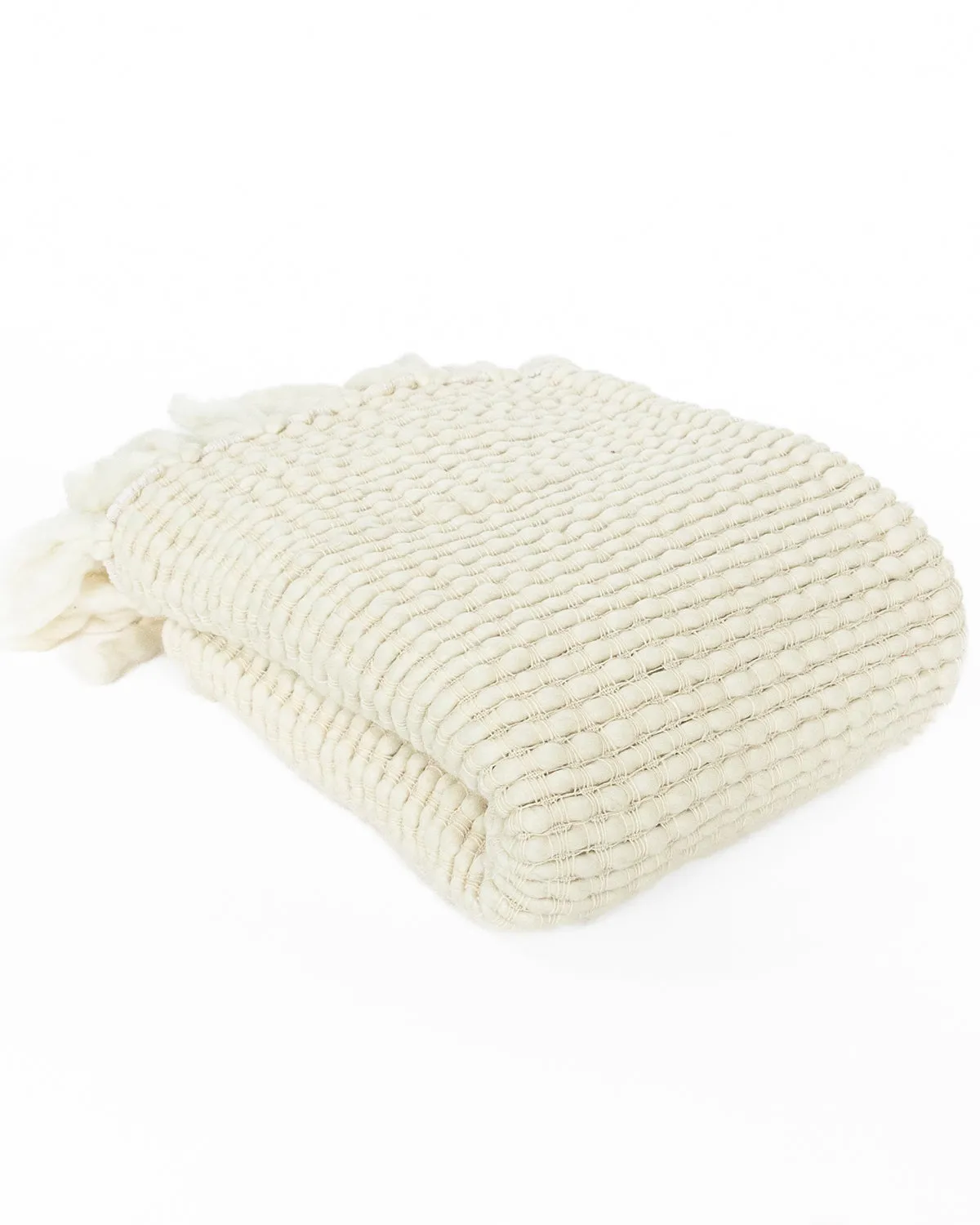 Verbier Chunky Throw Cream - 1 LEFT