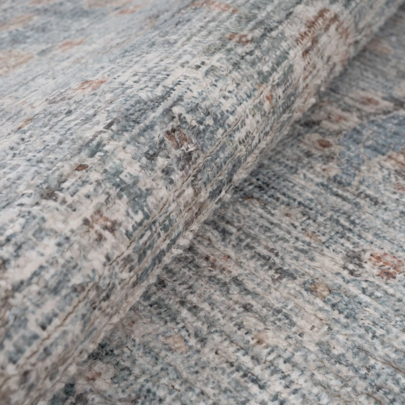Vintage Blue Terra Floral Rug - Atticus