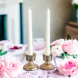 Vintage Hampton Brass Candle Holders - Set of 2