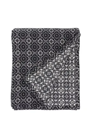 VINTAGE ROSE Melin Tregwynt Wool Throw (Slate)