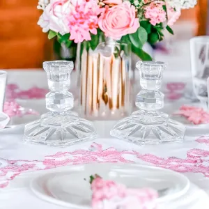 Vintage Towle Crystal Candle Holders
