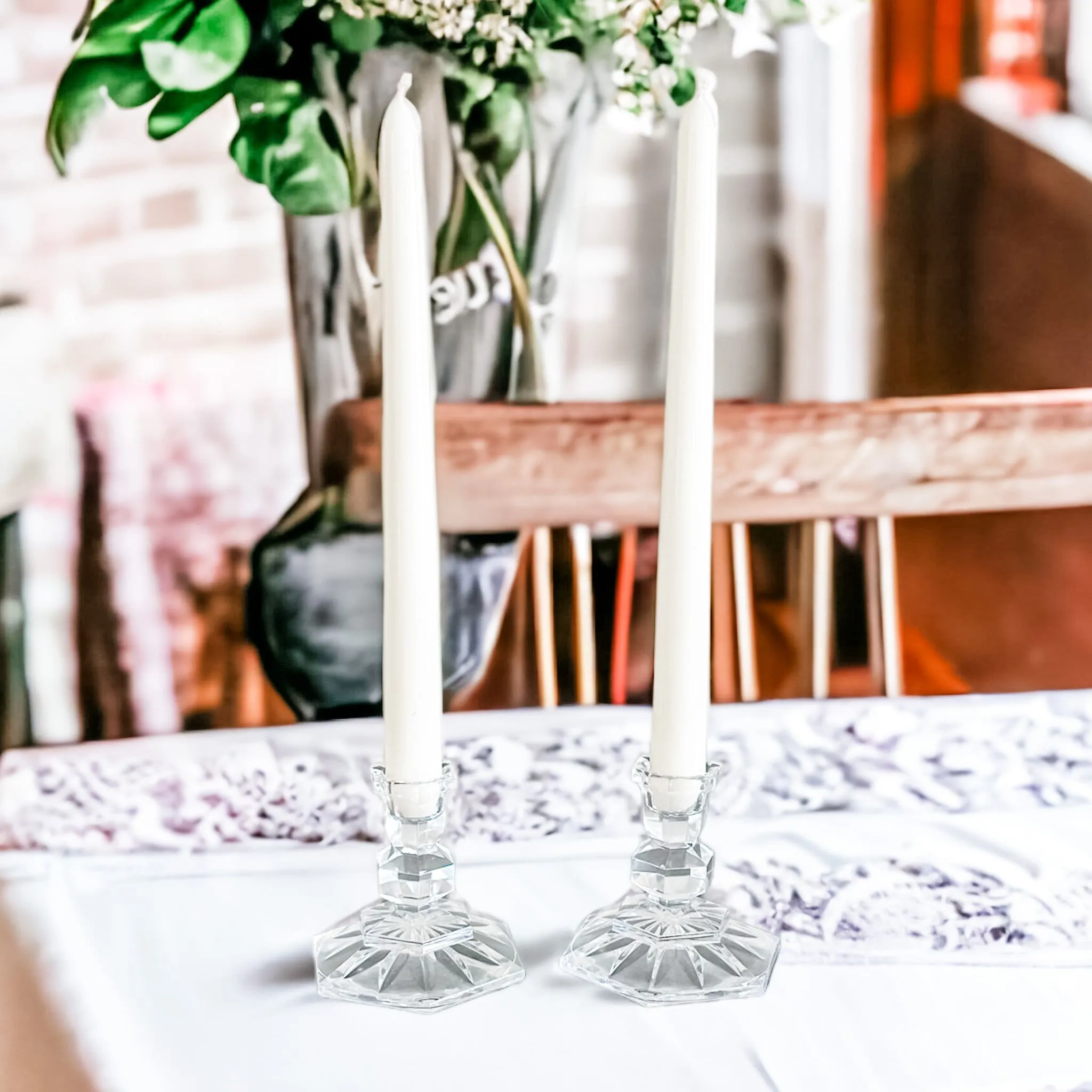 Vintage Towle Crystal Candle Holders