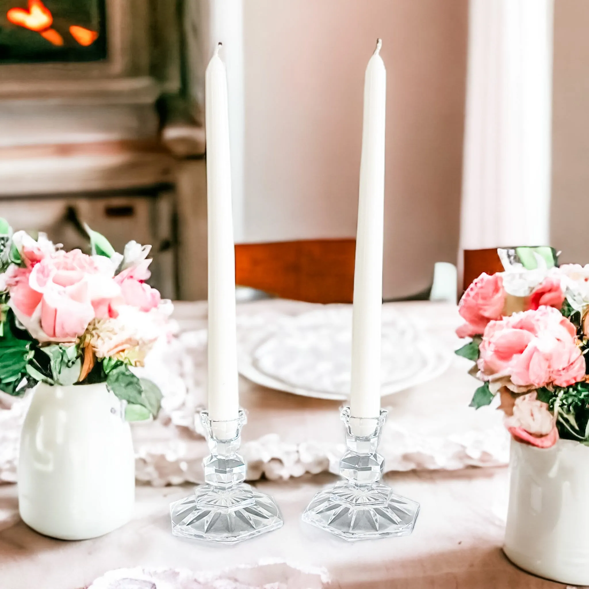 Vintage Towle Crystal Candle Holders