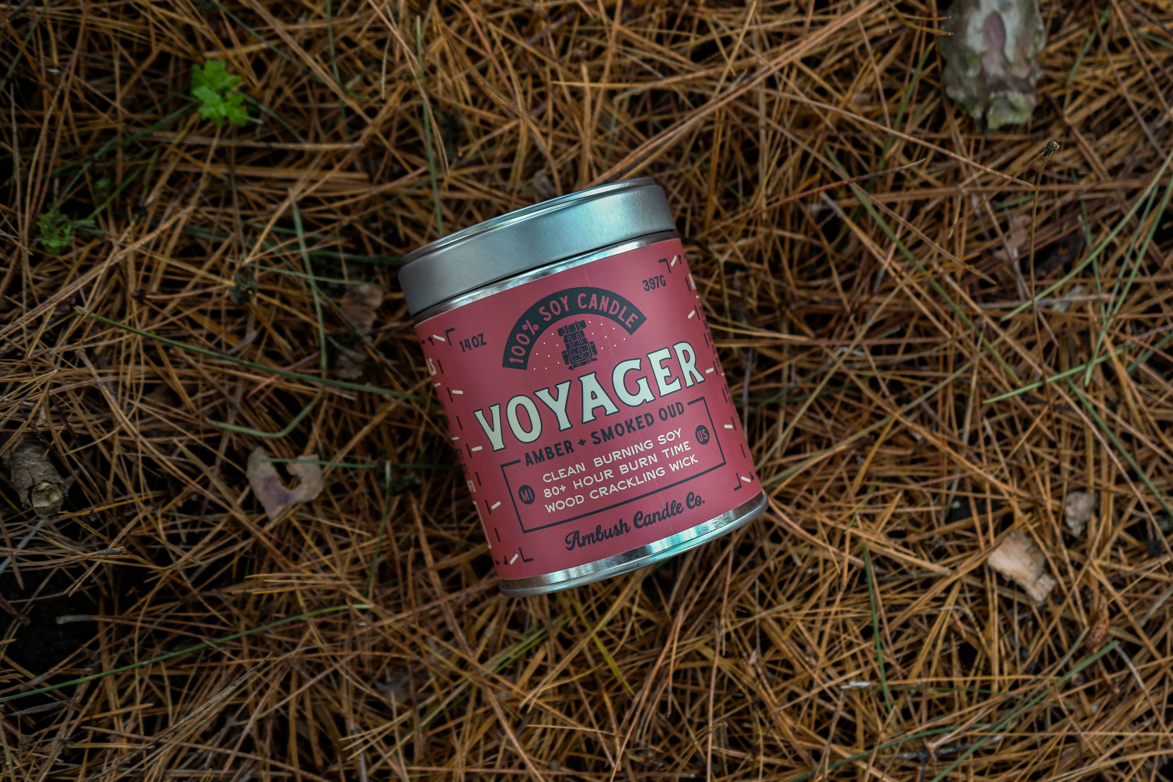 Voyager | Amber   Smoked Oud 14oz Soy Candle