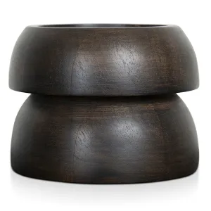 Wooden Earl Pillar Holder | Black